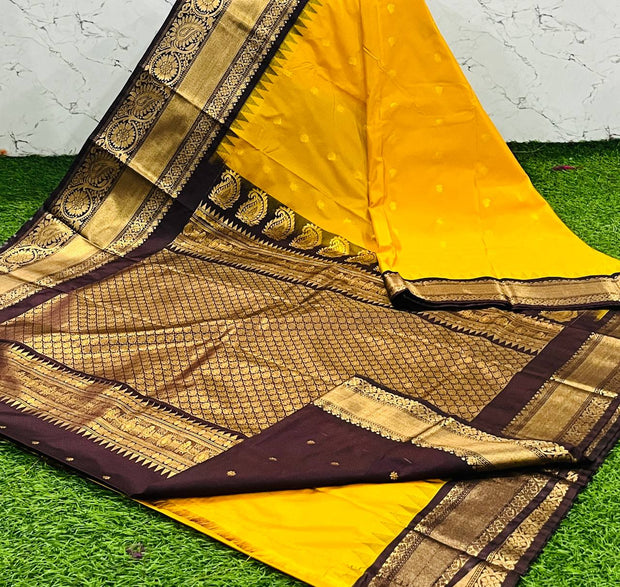 Yellow Handloom Gadwal 17 I5-6