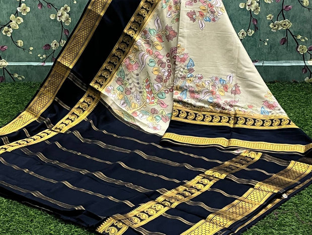 Light Pista Mysore Crepe Kalamkari 3 L4-11