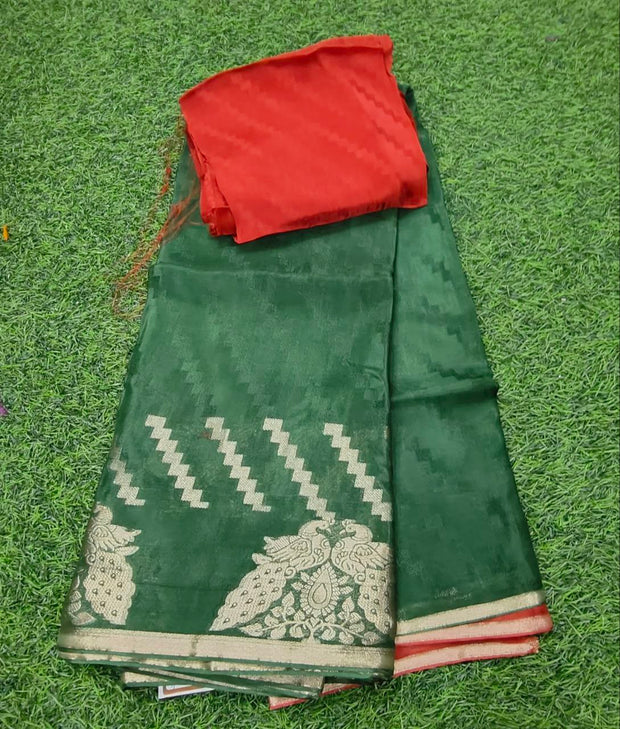 Bottle Green Lehariya Georgette 8 J5 9E
