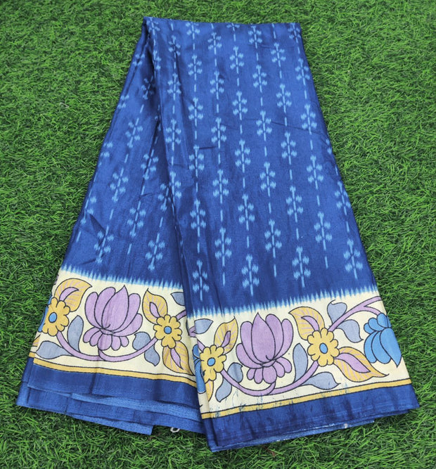 Robbin blue tussar kalamkari 25 J5 12E