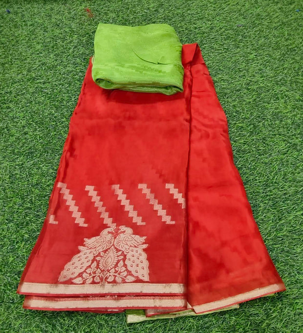 Red Lehariya Georgette 8 J5 10E