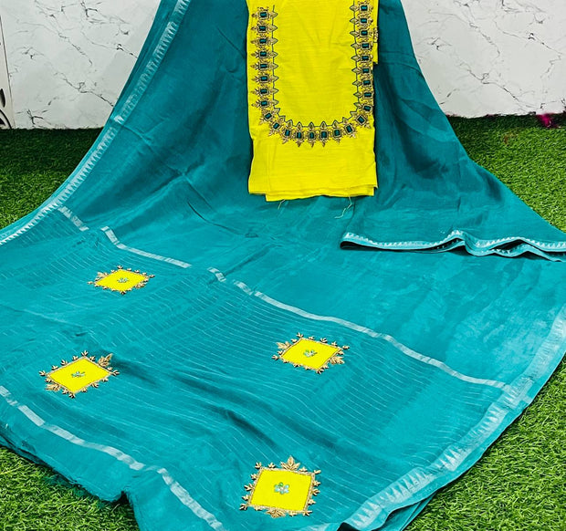 Rama Blue Georgette 10 J5-1