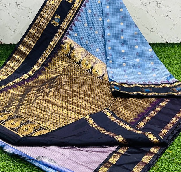 Blue Handloom Gadwal 7 J5-3
