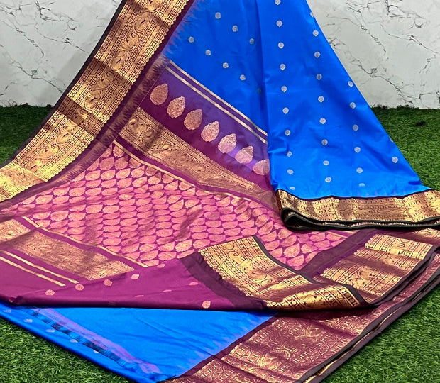 Blue Handloom Gadwal 9 G5-8