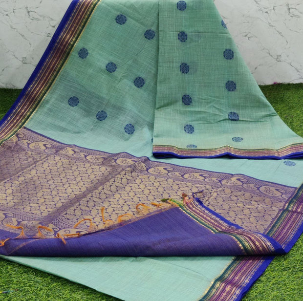 Lux Green Handloom Mangalgiri 13 J5-6