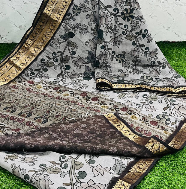 Grey Pen Kalamkari Maheshwari 20 K5-5