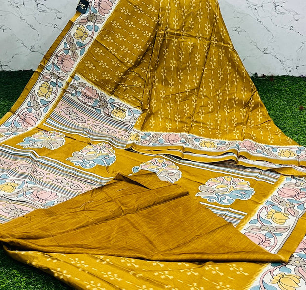Mustard Tussar Kalamkari 16 H5-7
