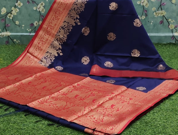 Blue Bishanpuri Saree 9 J4-3