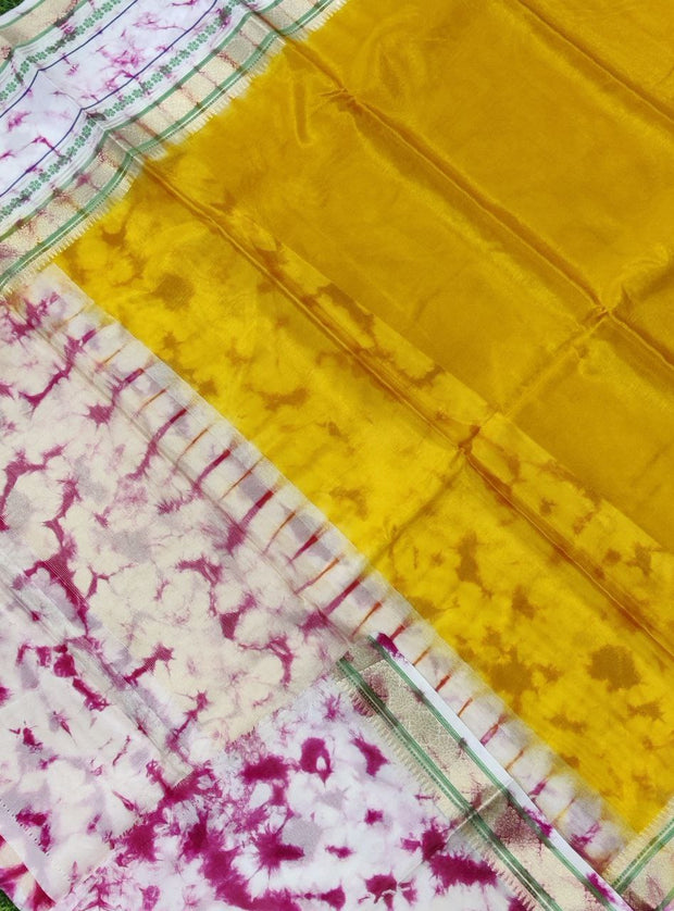 Yellow Shibori Warm Silk 7 A5-15