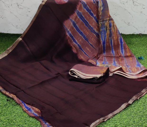 Brown Shibori Georgette 3 I5-15