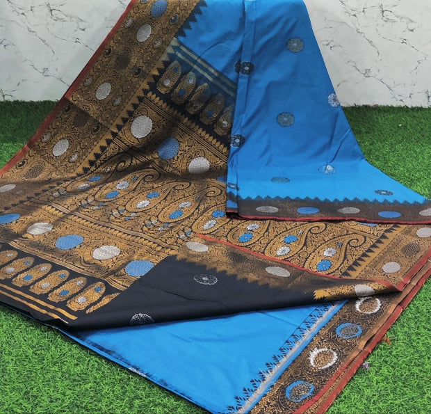 Blue LW Kanchi Pattu 30 D5-14