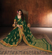 cotton satin saree