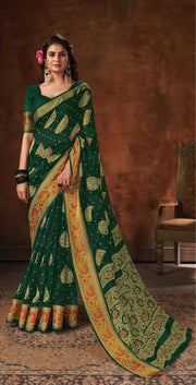 cotton satin saree