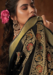 cotton satin saree