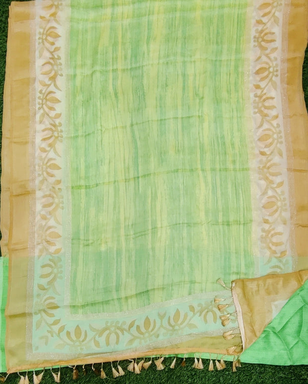 Green Wrinkle Georgette 9JR5