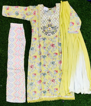 Yellow  Rayon Georgette 24JR4 (M,L,XL,XXL)