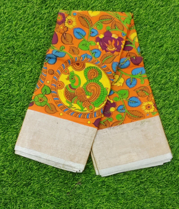 Mangalagiri Kalamkari Orange