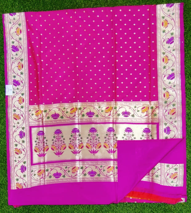 Rani Pink Katan Banaras Pattu 3MR16