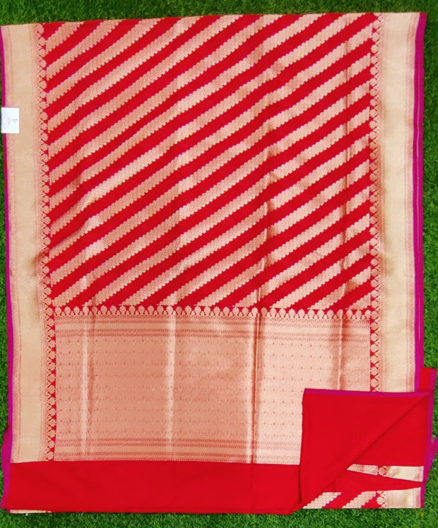 Red Katan Banaras Pattu 3MR5