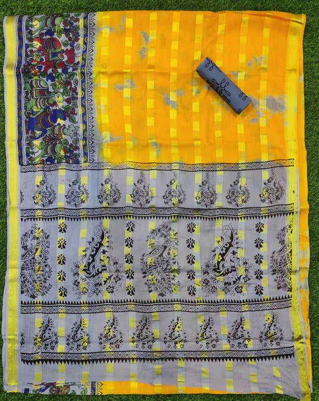 Yellow Pure Pallavi Cotton 19MR12E