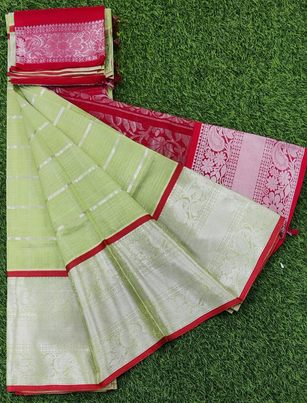 Light Green Mangalagiri Pattu 2AP2