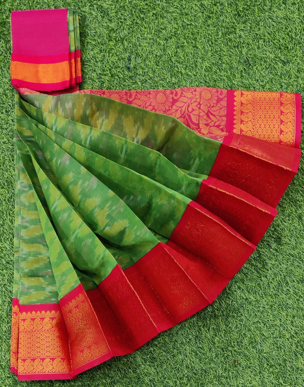 Parrot Green Mangalagiri Pattu 2AP17