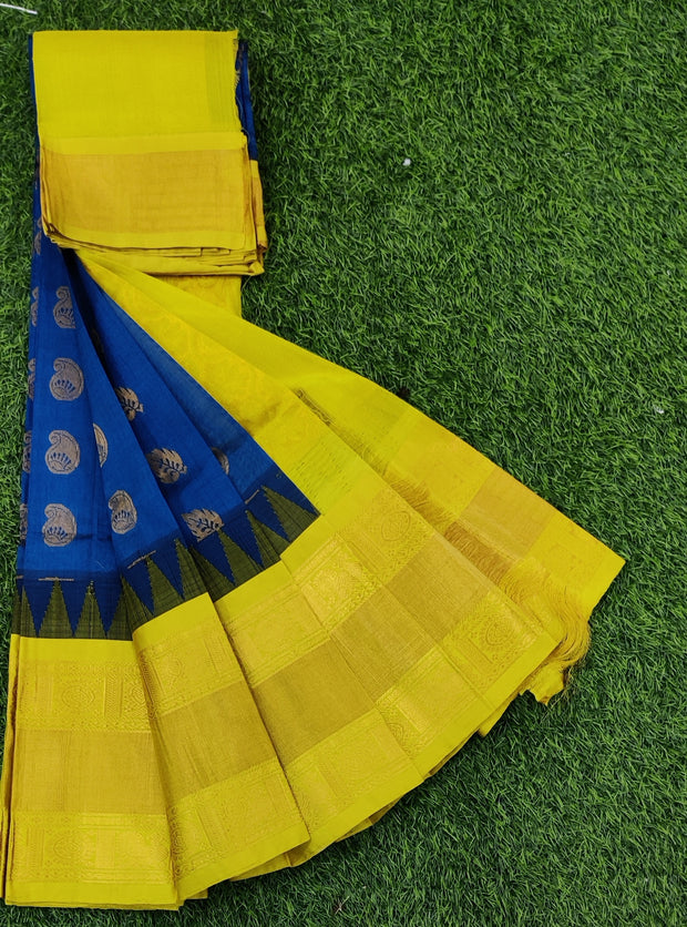 Peacock Blue Pure Kuppadam 17AP13