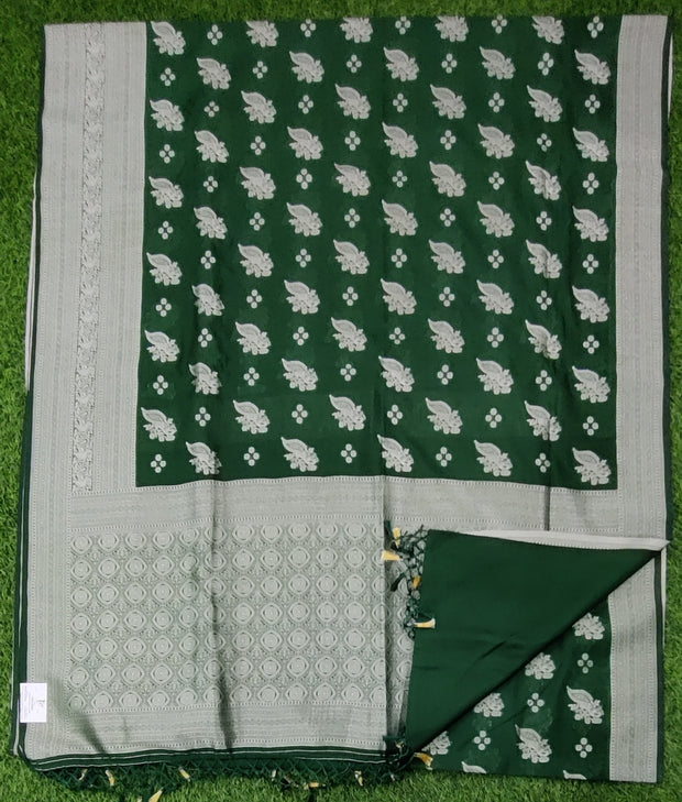 Dark Green Banarasi Pattu 16AP13