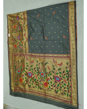 Banaras Paithani Grey