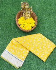Yellow Banaras Paithani Saree