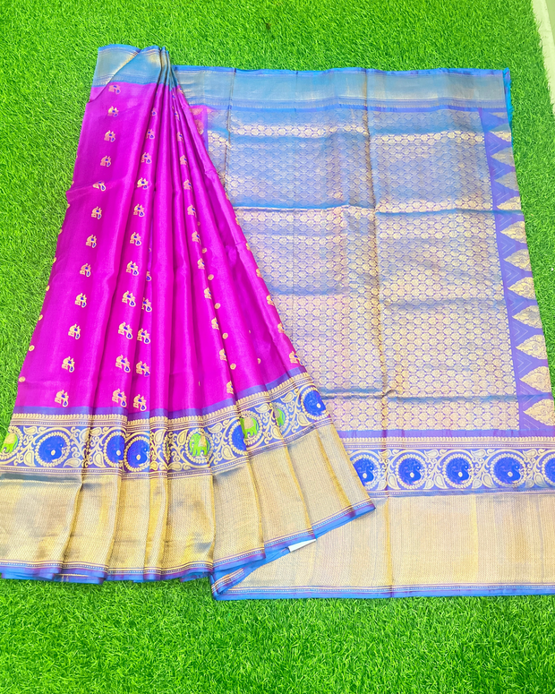 Pink Gadwal Pattu GD003