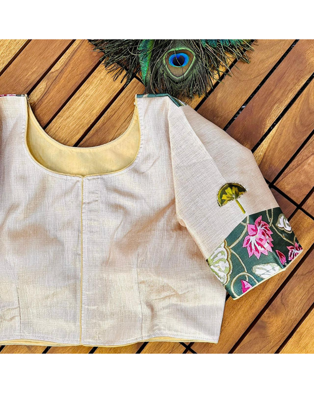 Beige Hand Crafted Blouse