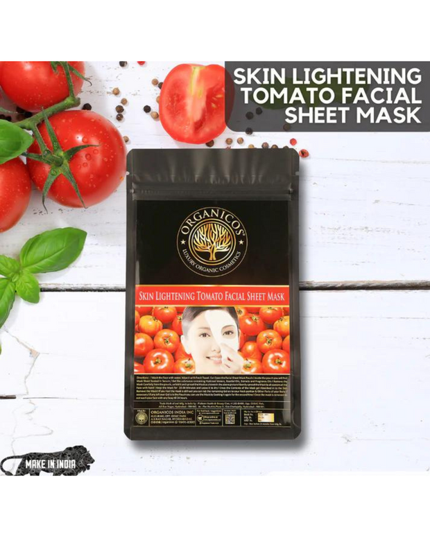 Skin Lightening Tomato Facial Sheet Mask