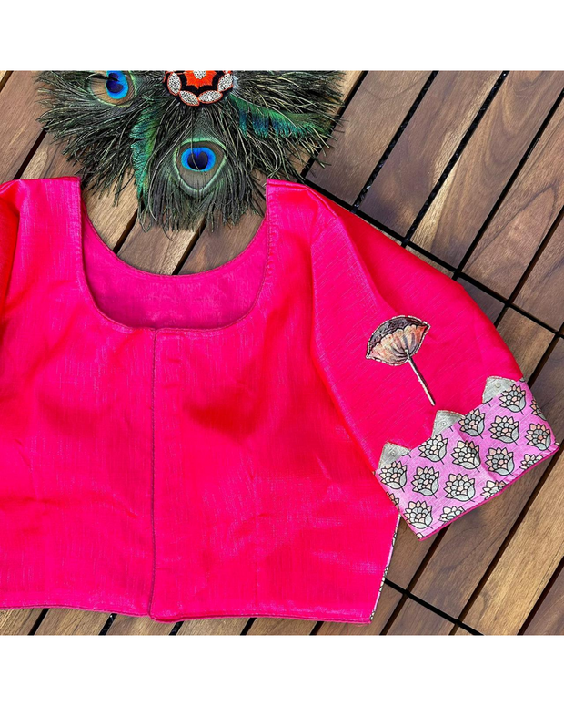 Pink Lotus Hand Crafted Blouse